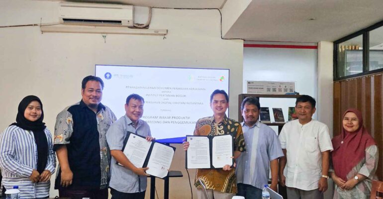 BP Biswaf IPB University dan Koperasi Pemasaran Digital IDBotani Nusantara Jalin Kerjasama Program Wakaf Ternak Produktif